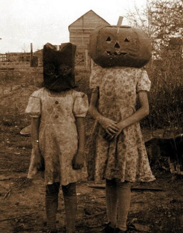 Halloween. Kids in odd costumes.