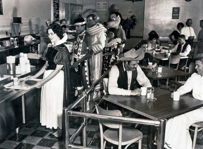Retro photo of Disneyland canteen