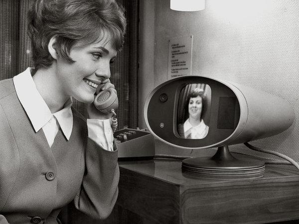 Old photo of first public video phone