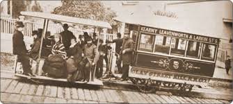 old photo showing first San Fransiso cable car