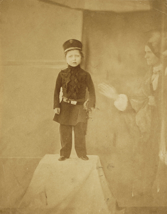 retro fake photo of little prince Arthur