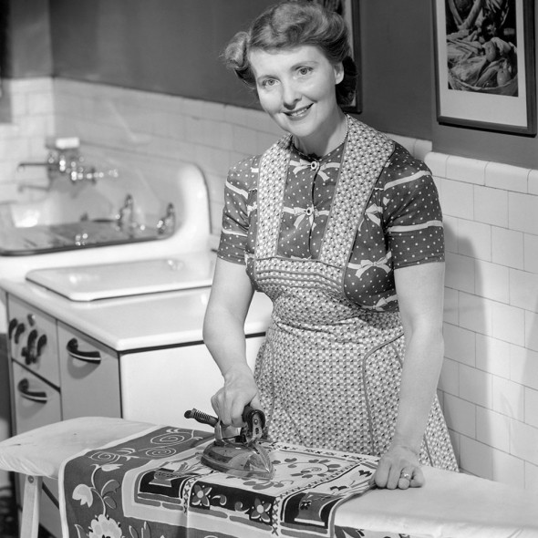 Housewife  50s duties ironing