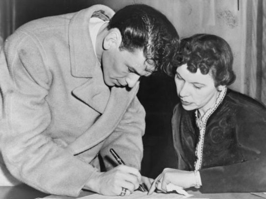 Frank Sinatra Signs His Induction Papers, Jersey City, 1943