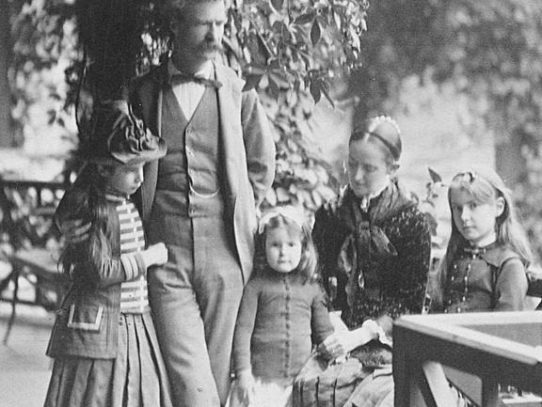 Mark Twain With His Family, 1884