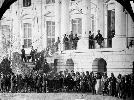The first picture of Native Americans at the White House, 1857