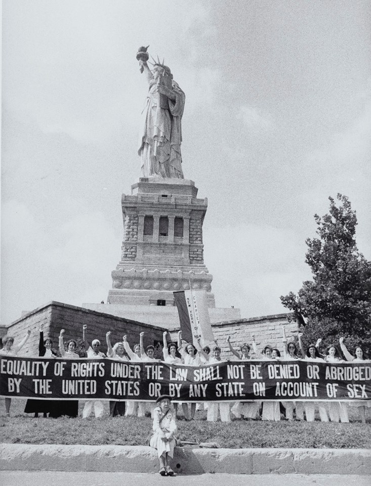 Statue of Liberty protesters
