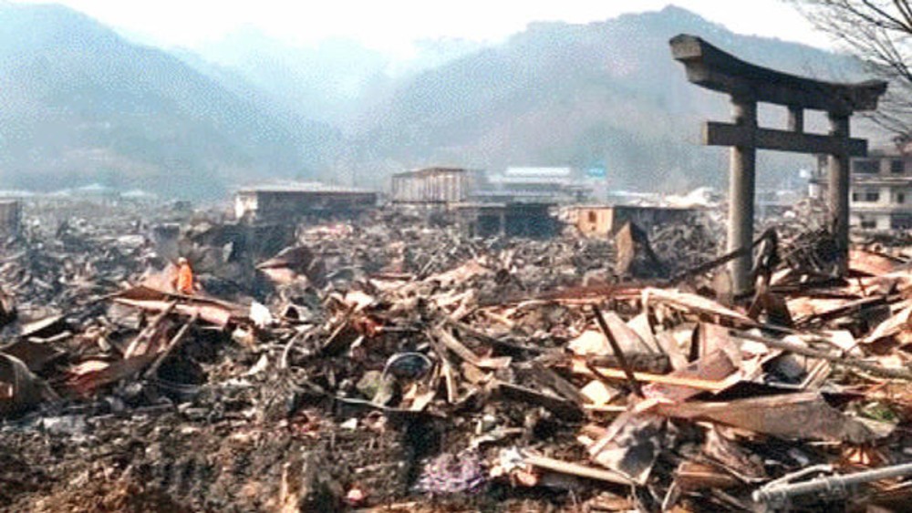 The ruins of temple in Hiroshima 