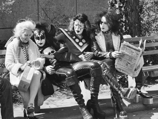 Gene Simmons, Ace Frehley and Paul Stanley in Central Park, New York City, 1974