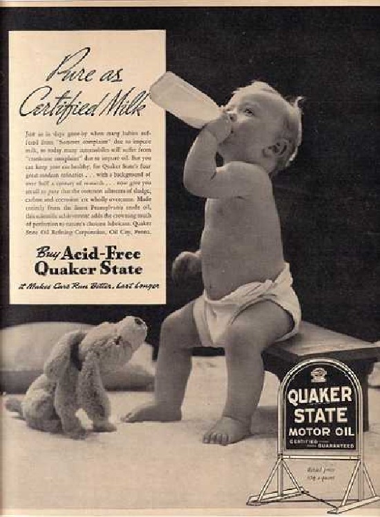 Quaker state motor oil poster