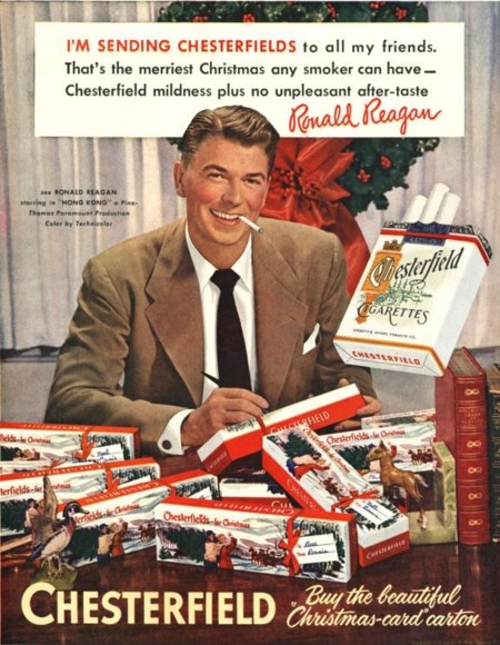 reagan tobacco ad, 1950