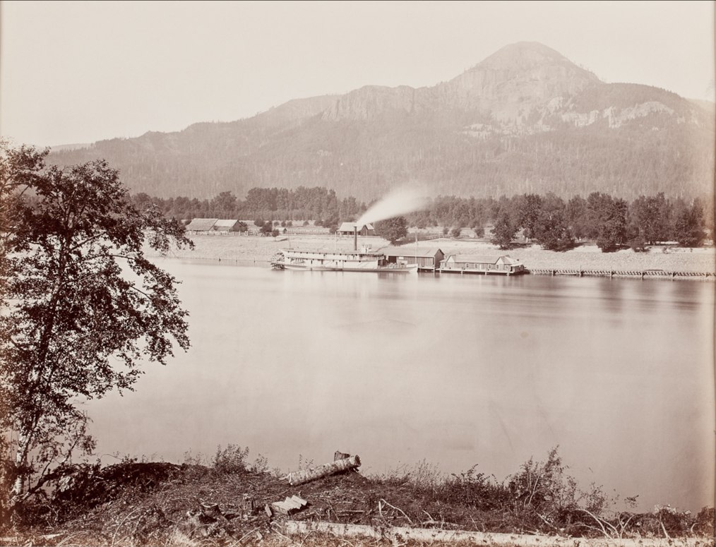 Carleton Watkins photos Steamer Cascade, at the Lower Landing, 1867