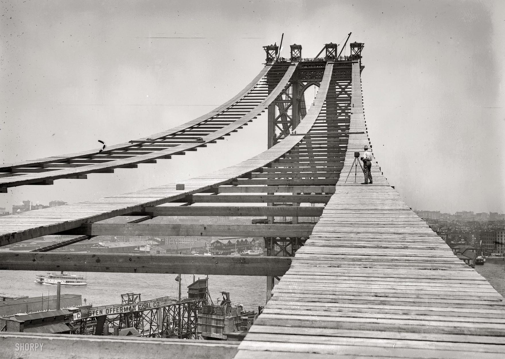 manhattan bridge construction