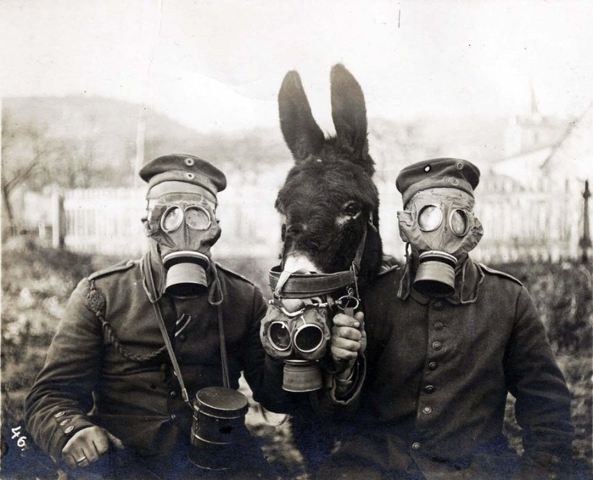History of gas mask in photos