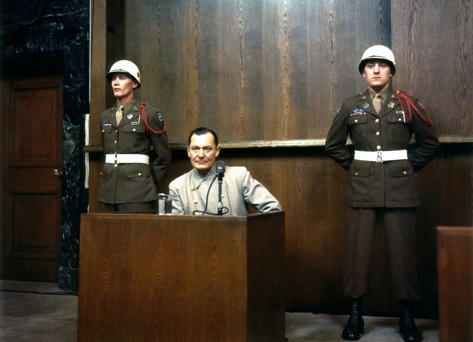 Hermann Goering during the tribunal in Nuremberg, 1945 - Old Pictures