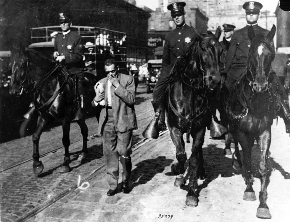 Mounted police arrest