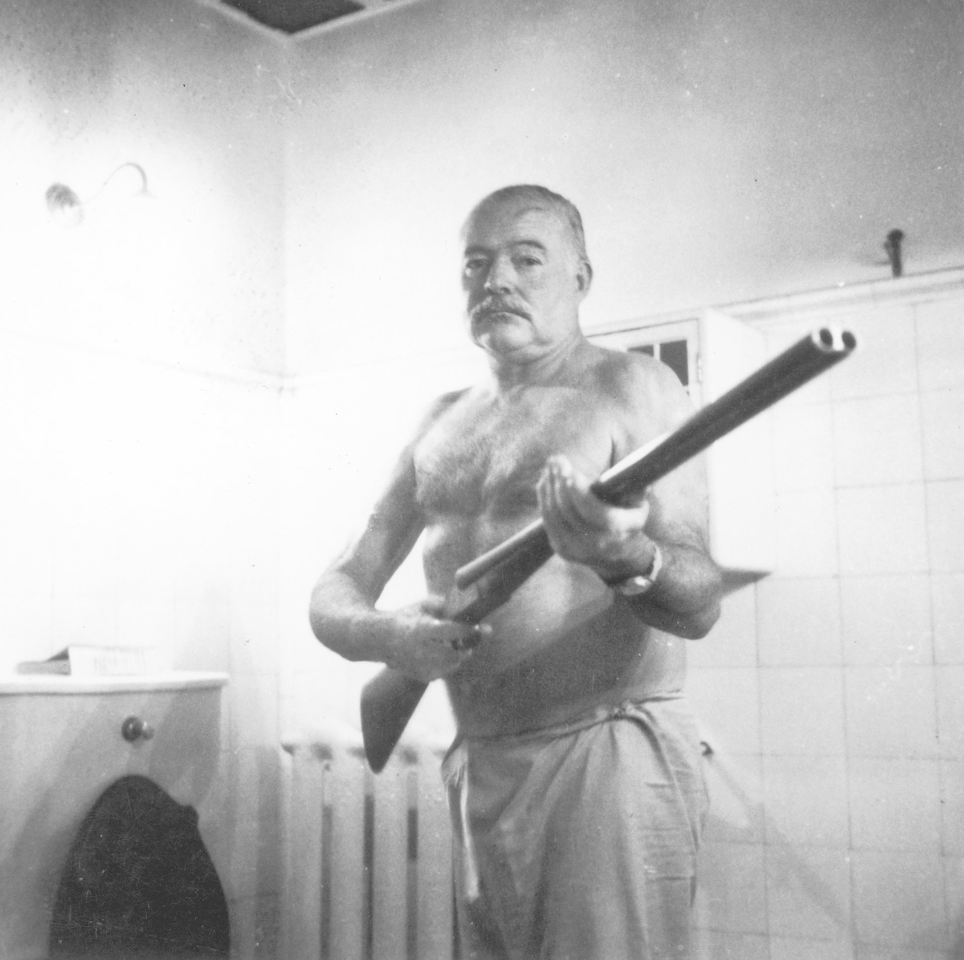 Hemingway with a gun