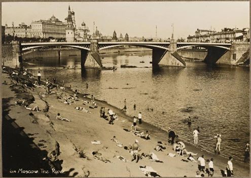 Nudists on the beach of Soviet Moscow, 1920s