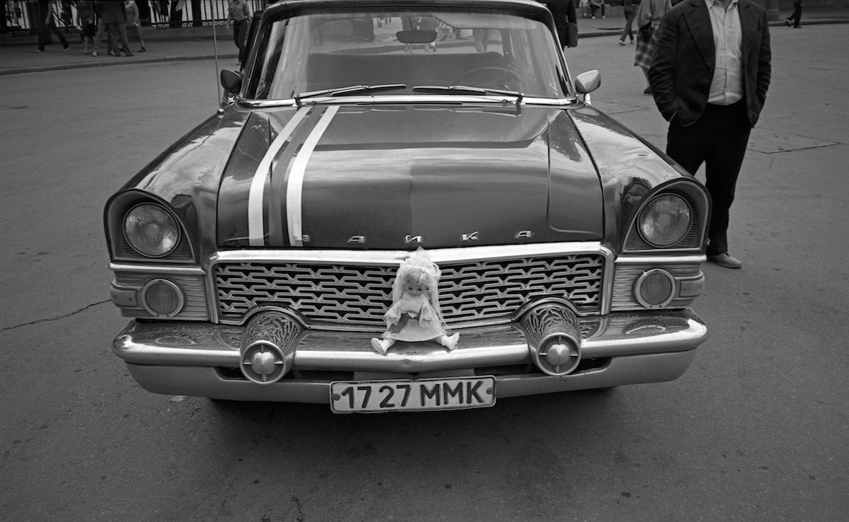 The premium soviet car decorated with a toy