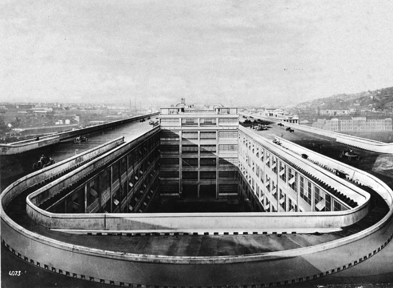 Fiat test track on the factory roof