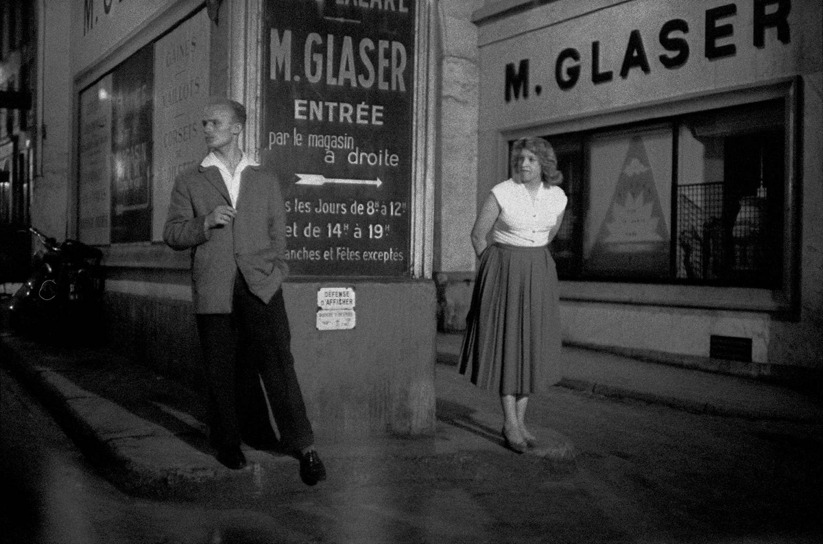 Prostitute in the street of Paris, 1950s