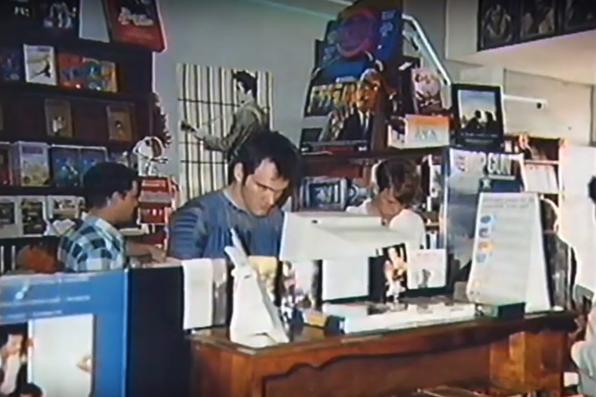 The story of one photo- young Quentin Tarantino at work in a video rental Well, since it's 1987