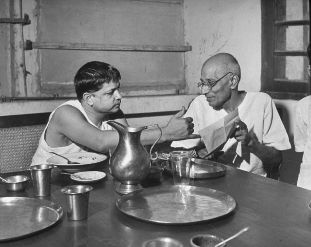 Gandhi and his follower