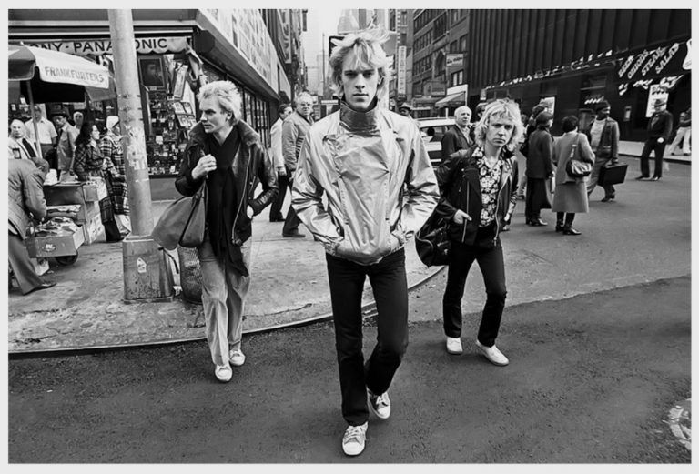 Sting and The Police trio in New York, 1978